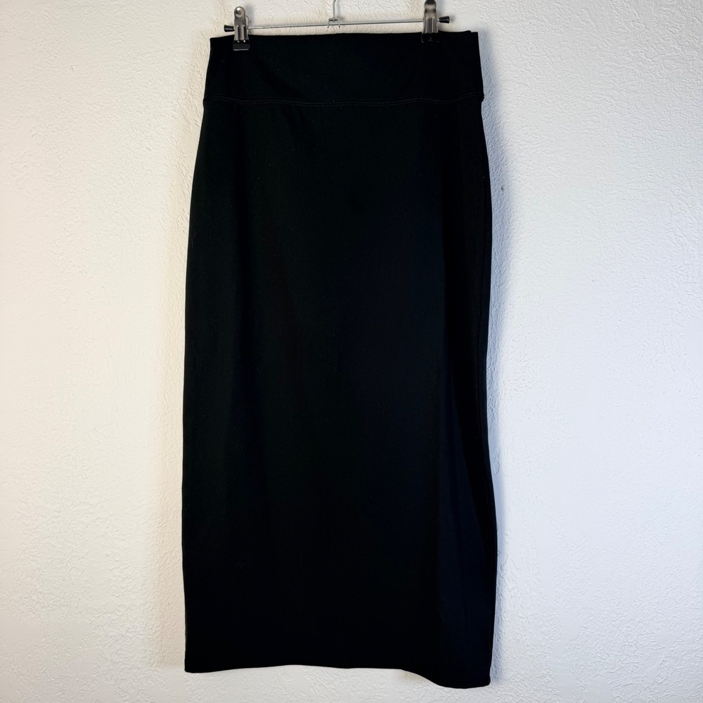 Fabletics Women's M Black Bodycon Midi Skirt Active Athleisure Stretch